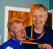 Sren utmanade mig p broloppet, resund 2000. Slutade tydligen med att jag fick ta upp hans medalj.