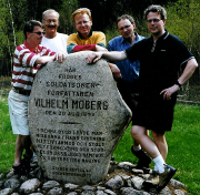Johan, Ingvar, Anders, Jrgen och Lasse p en av Zekes bermda studieresor. Denna gng till Wille Mobergs fdelsebygd.